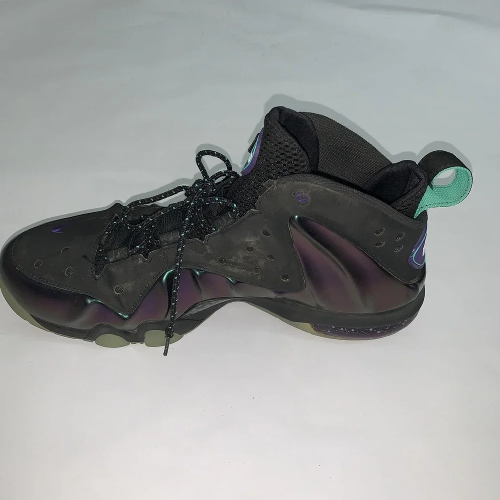 Nike Barkley Posite Max Shoes Mens 10.5 Black Glow Basketball 555097-003